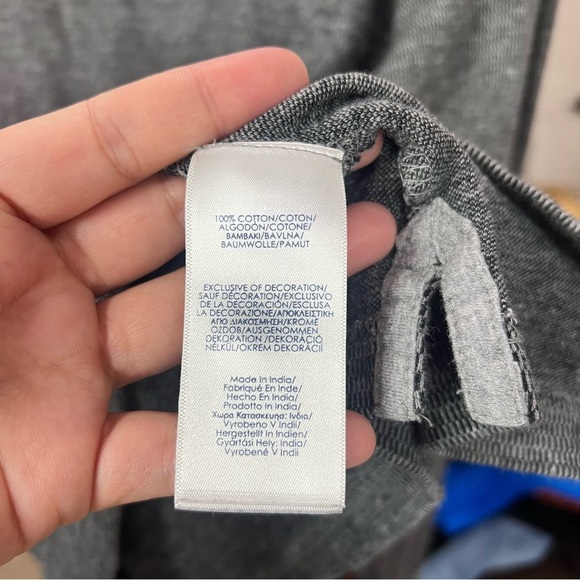 !SOLD! CHAPS MEN Sweater Zip Chest Grey Cotton Pullover size Medium Long Sleeves - Picture 6 of 6